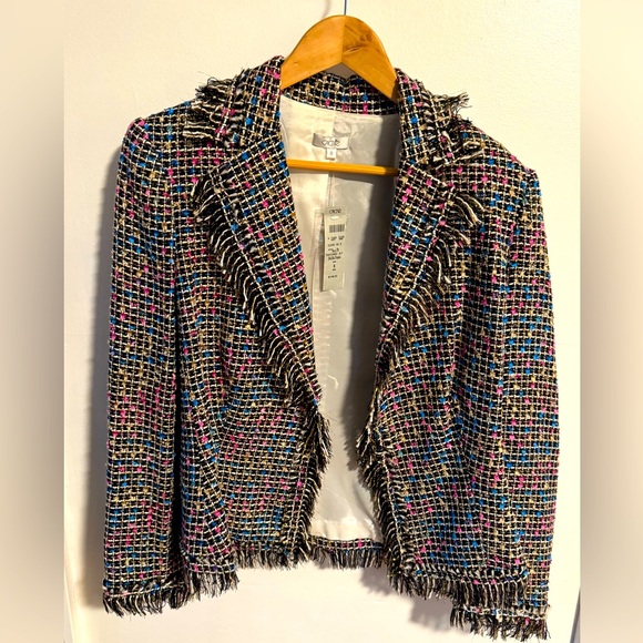 🍁Cache Chic Multicolor Tweed Jacket - Picture 1 of 12